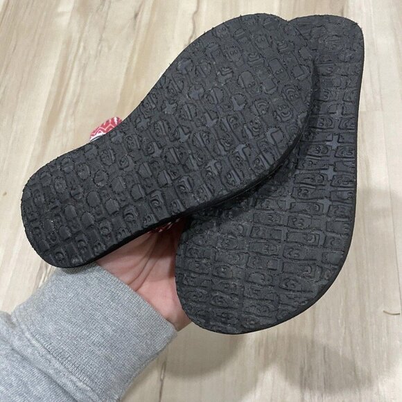 Sanuk Yoga Sling Kids' Raspberry‎ Lanai Burst Prints Sandals 7-8M - Picture 4 of 4